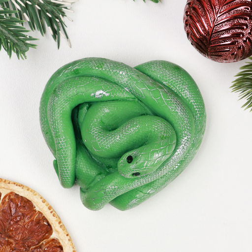 Фигурное мыло Змейка Сердечко зеленое, 85г - Мыльные штучки фото 5
