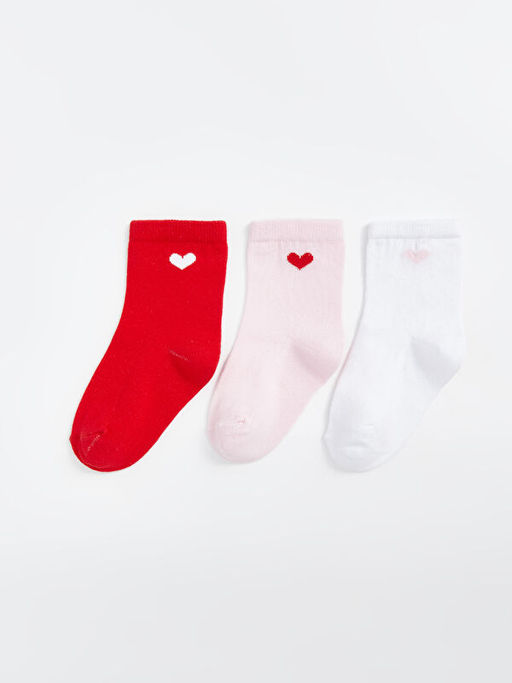 Bask?l? K?z Bebek Soket ?orap 3l? - Waikiki фото 2