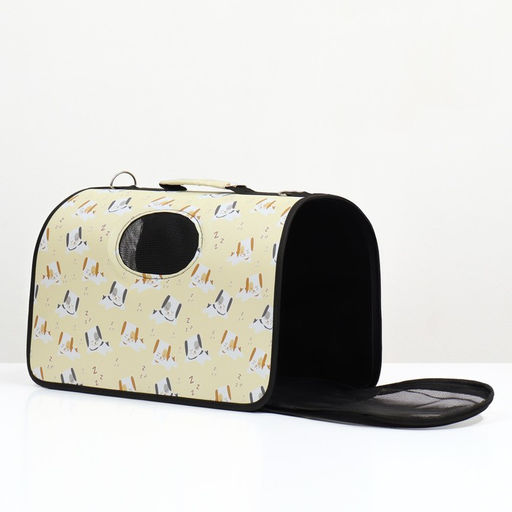 Сумка-переноска каркасная Щенки, размер M, 45 х 21 х 27 см - Пижон фото 4