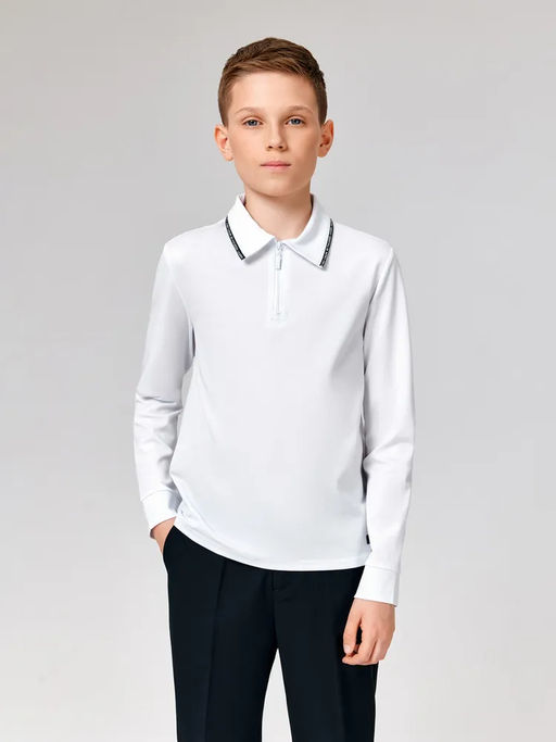 ACOOLA / Сорочка-поло верхняя для мальчиков Irving белоснежный  фото 4