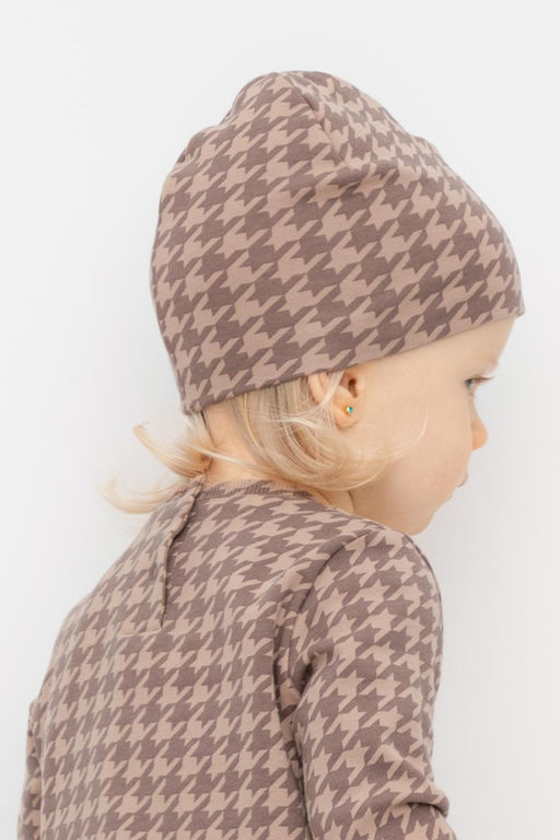 Crockid _ КР 8170/беж,гусиная лапка к505 шапка дет  фото 3