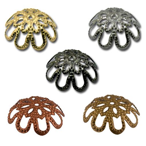 Zlatka Розетка для бус DC-008 15 мм 50 шт СК/Распродажа №04 под бронзу  фото 3