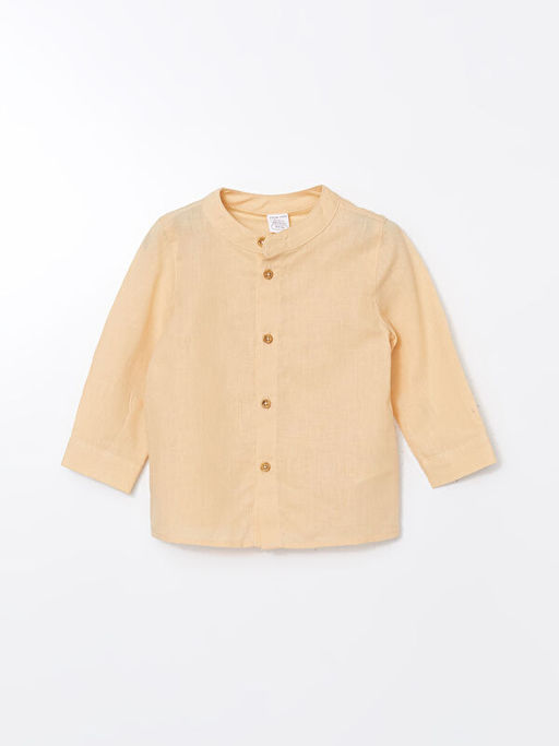 Keten Kar???ml? Erkek Bebek G?mlek