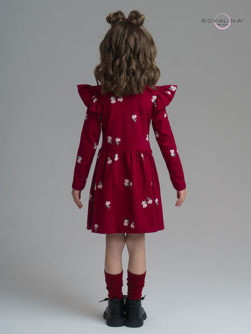 Платье Фея лютики бордо - Sovalina фото 17