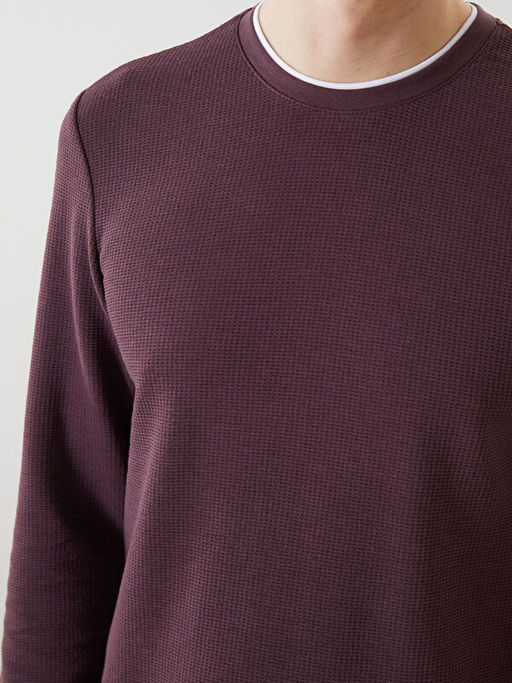 Bisiklet Yaka Uzun Kollu Erkek Sweatshirt