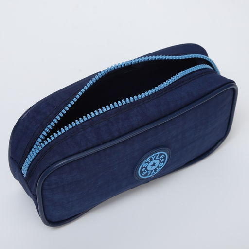Косметичка-пенал на молнии с карманом, Звезда, синяя - Simaland фото 3