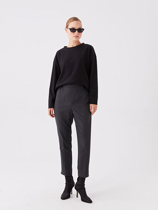 Beli Lastikli Standart Fit Kad?n Pantolon