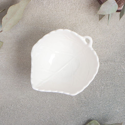 Салатник фарфоровый Magistro Лист, 200 мл, d=10 см, цвет белый  фото 2