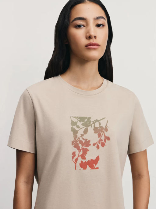 Футболка из хлопка с принтом / Zarina  фото 6