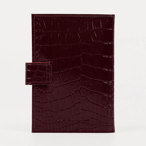 Обложка для автодокументов на кнопке, цвет бордовый - Textura фото 2
