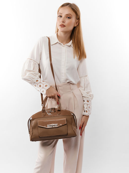 LACCOMA сумка WJA9729-коричневый эко кожа хлопок фото 10