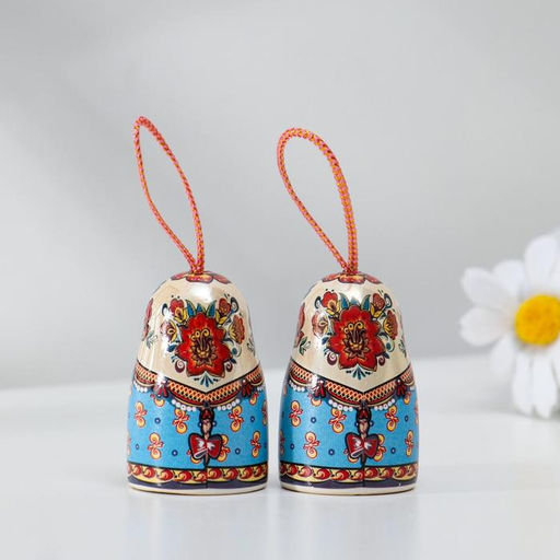 Цена за 2 шт. Колокольчик матрешка малая, лошадка, 5 см - Simaland фото 2