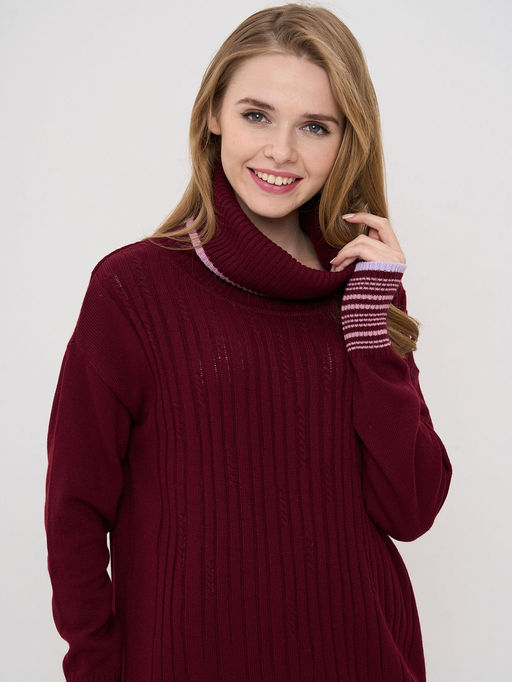 Платье женское 5212-2470. 2525/9752/3609 винная груша/камелия/лиловый