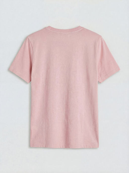 Bisiklet Yaka Bask?l? Kad?n Ti??rt