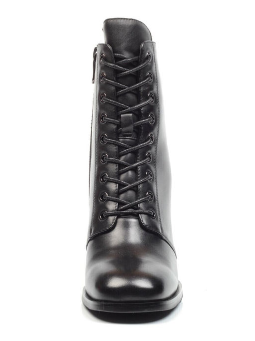 04-E29W-15A BLACK Ботильоны зимние женские (натуральная кожа, натуральный мех)