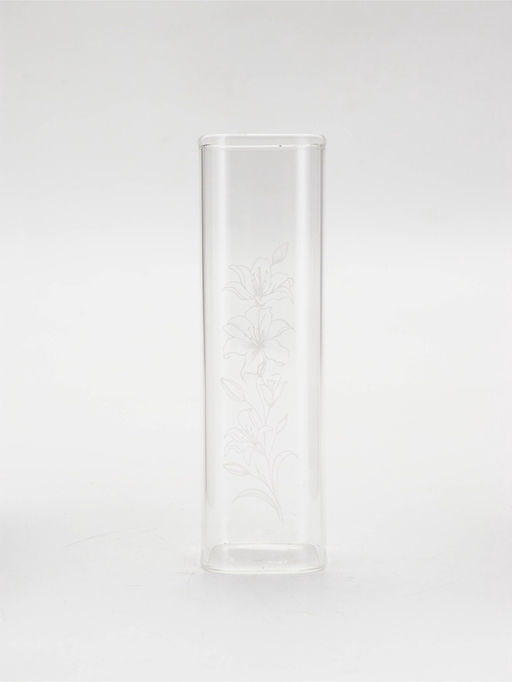 Ваза стеклянная для цветов, 6×20 см, 530 мл