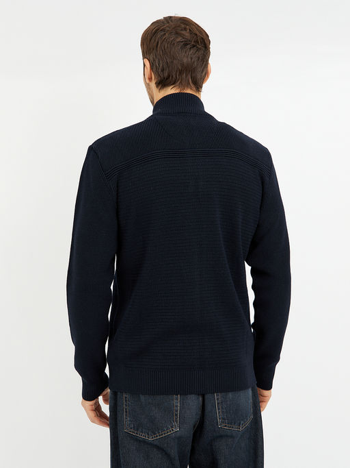 кардиган мужской на молнии темно-синий - Glenfield фото 7