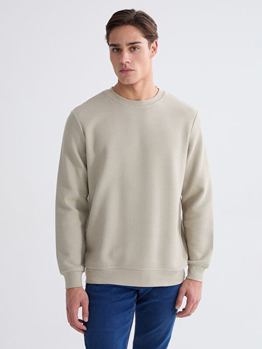 Bisiklet Yaka Uzun Kollu Erkek Ti??rt