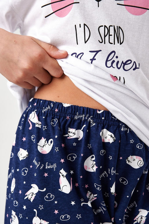 Пижама Кисонька короткий рукав с брюками детская