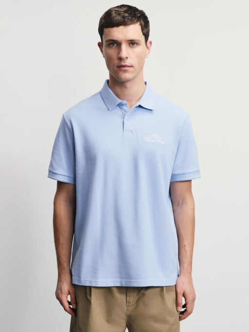 Поло с принтом на груди / Zarina  фото 3