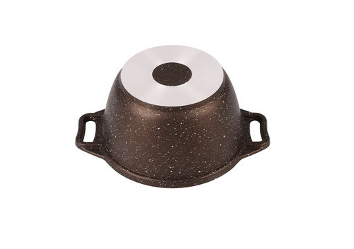 ЛА_АП_MARBLE (кофейный) Кастрюля 1,0 л со стекл. кр, арт. кмк12а