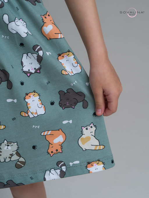 Платье Лето котята хаки - Sovalina фото 27