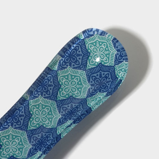 Цена за 2 шт. Подставка под ложку Доляна «Анха», 21.5×7.7 см, стекло, голубая