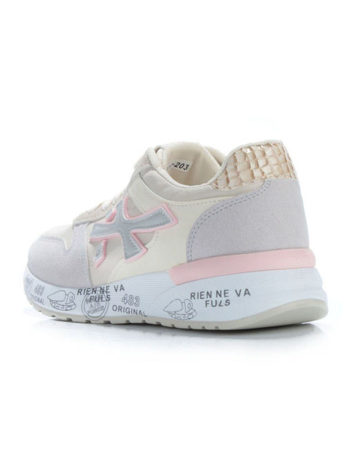 05-6026-203 BEIGE/GRAY Кроссовки женские (искусственные материалы) - No name фото 7