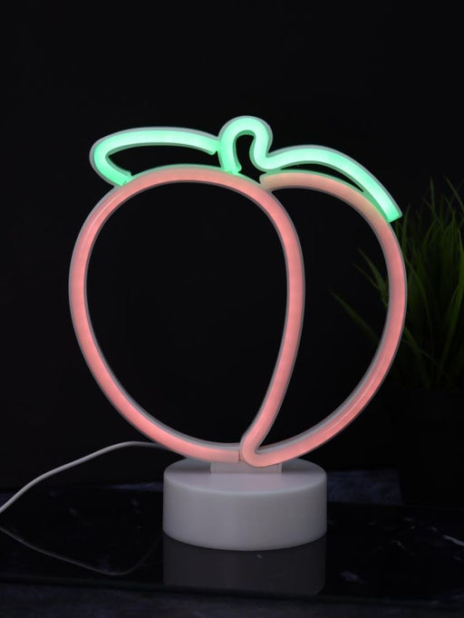 Неоновый LED ночник настольный "Plump peach", свечение mix (24*20,5 см)