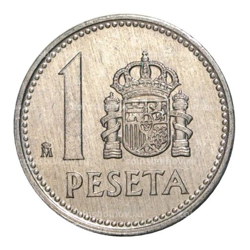 Монета 1 песета 1989 года Испания