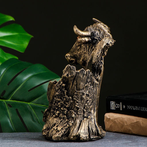 Подставка для бутылки «Бык», под бронзу, 16×21×25 см