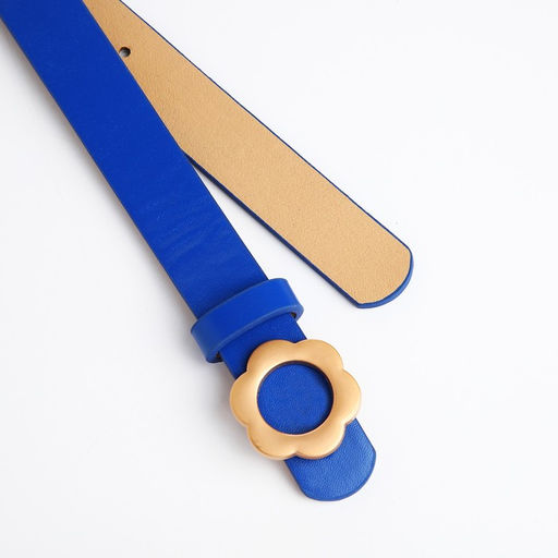 Ремень детский, ширина 2.3 см, пряжка гвоздик, синий