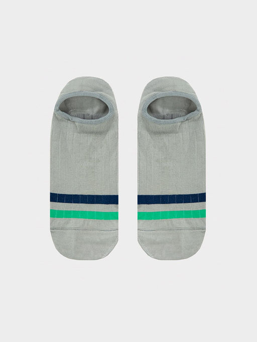 Цена за 5 пар! Носки мужские короткие серые с полосками