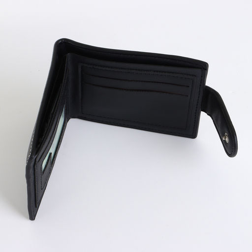 Портмоне мужское на кнопке, чёрное