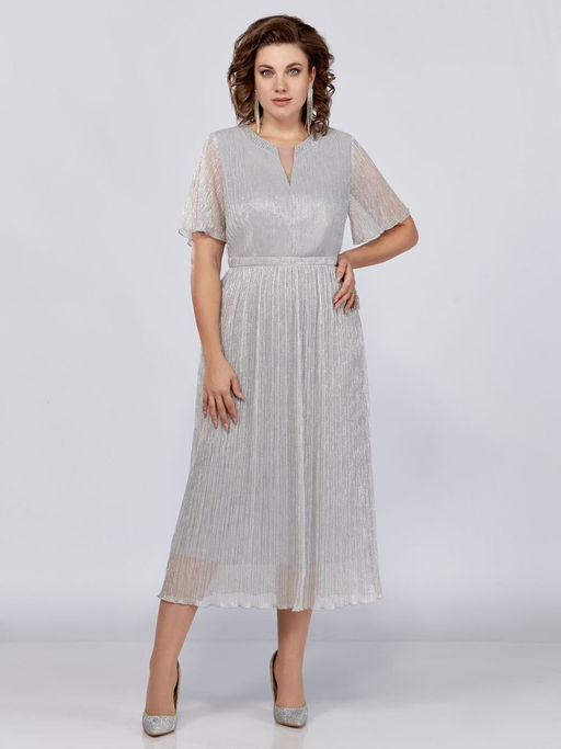 Платье Mira Fashion 5392W-Р серебро