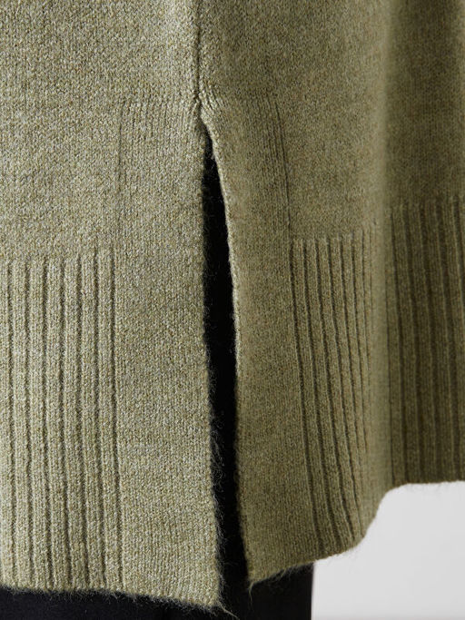 Dik Yaka Oversize Kad?n Triko Tunik