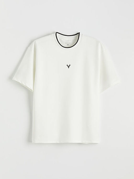 Oversize Bisiklet Yaka Spor Erkek Ti??rt