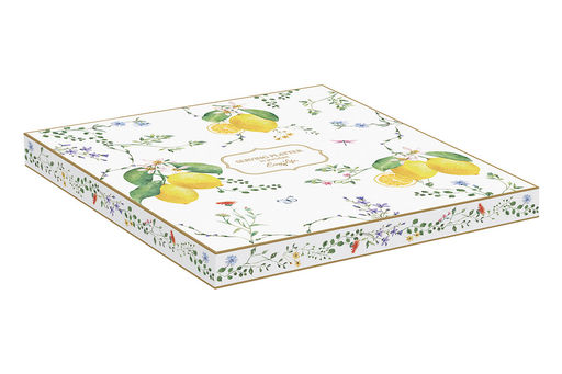 Блюдо, 25х18 см, фарфор P, овальное, белое, Цветы и лимоны, Fleurs et Citrons - Easy life фото 3