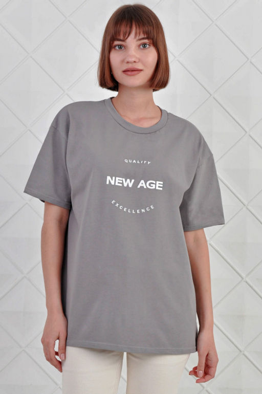 Арт. 3730 Футболка женская 42-52 (6 шт) Цвет:серый - Калинка фото 4