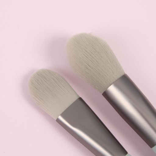 Набор кистей для макияжа «Парфе», 5 предметов, футляр на кнопке, цвет серый