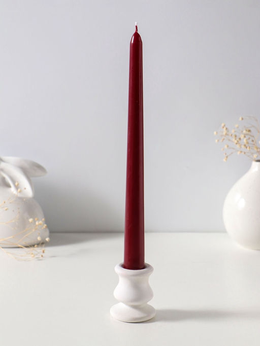 Свеча античная 25 см (набор 3 шт) 58 гр, 7 ч, цв. бордовый