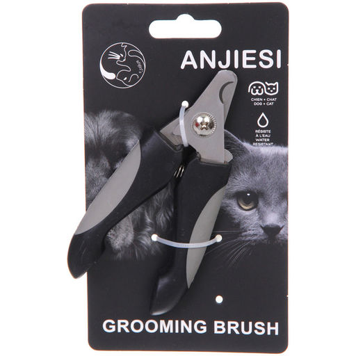 Цена за 2 шт. Когтерез для животных "ПРЕМИУМ - МОЙ БРО", прорезиненная ручка, цвет серый/черный, 5.5*12.5см