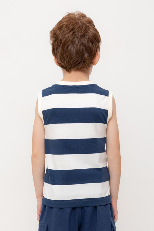 КР 302476/синий,суровый,полоска к566 майка для мал - Crockid фото 3