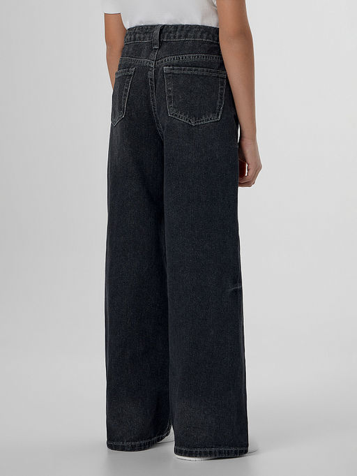 Джинсы для девочек серые Wide leg - Mark formelle фото 4