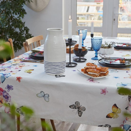 Скатерть Этель. Бабочки, 220?147 см, 100 % хлопок, репс 210 г/м?