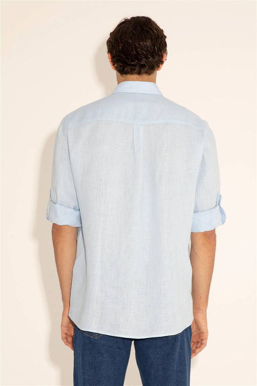 Мужская голубая рубашка с длинным рукавом - U.s. polo assn фото 13