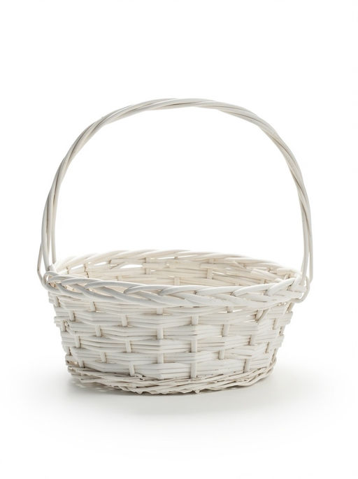 Корзина плетёная для хранения Lata, с ручкой, лоза, белая, набор 2 шт.