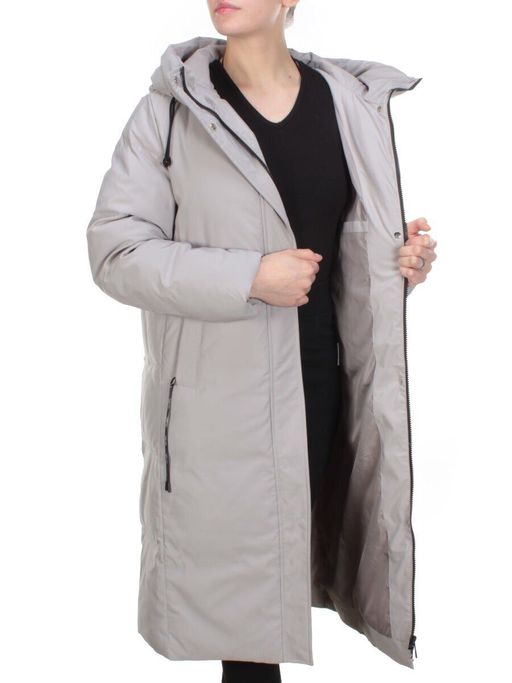 2233 BEIGE Пальто женское зимнее AKIDSEFRS (200 гр. холлофайбера) - Fashion фото 6