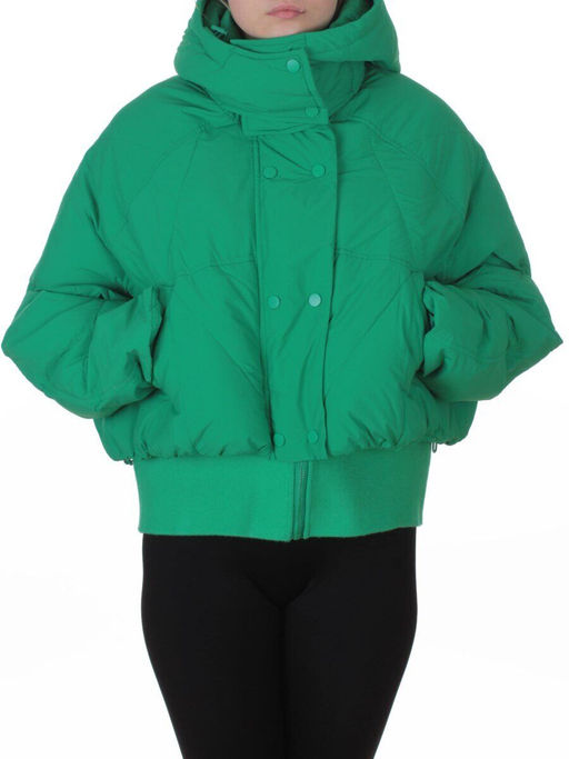 H24-033 GREEN Куртка пуховая зимняя женская (пух)