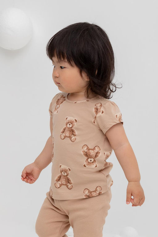 Crockid _ КР 302200/нежный бежевый,милые мишки к413 фуфайка д/дев яс